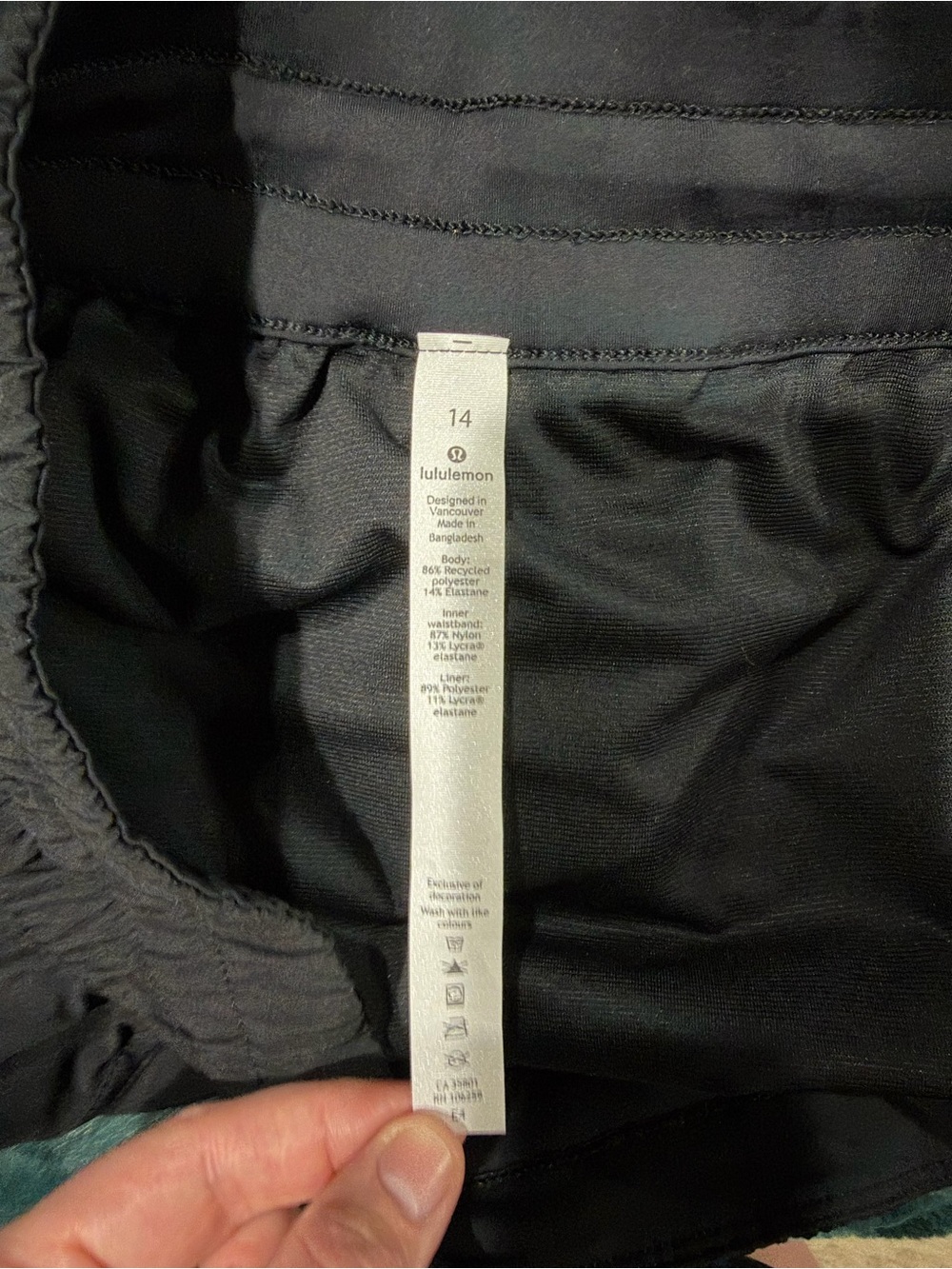lululemon athletica black Running Shorts - Picture 3 of 3